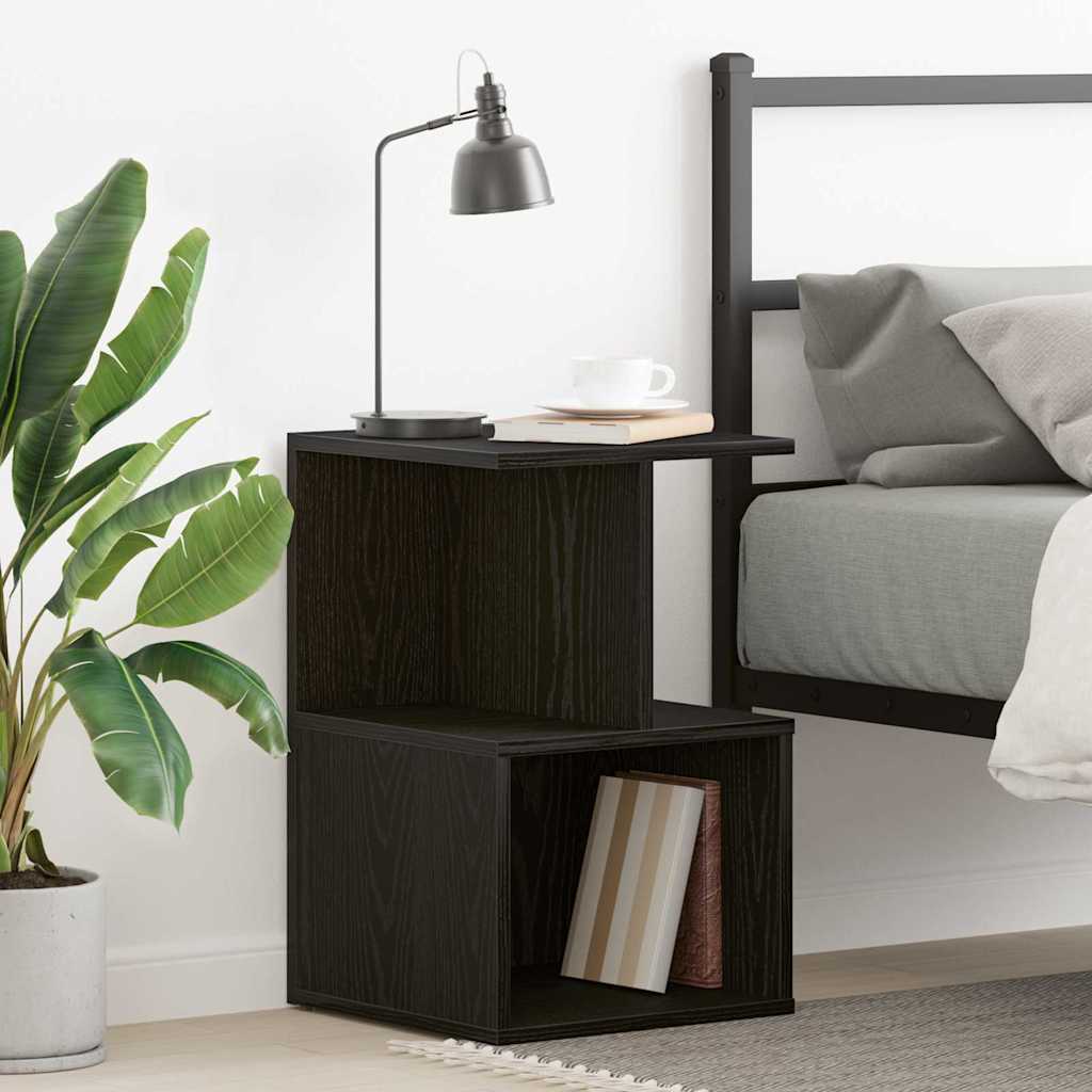 vidaXL Szafka Nocna Czarny Dąb 35 x 35 x 55 cm Materiał drewnopochodny