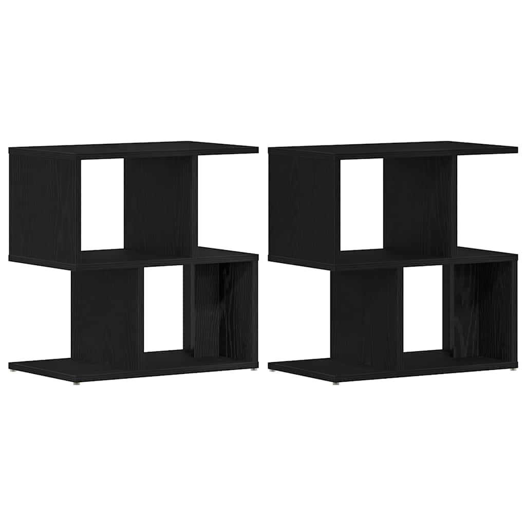 vidaXL Szafka Nocna 2 pcs Czarny Dąb 50 x 30 x 51,5 cm