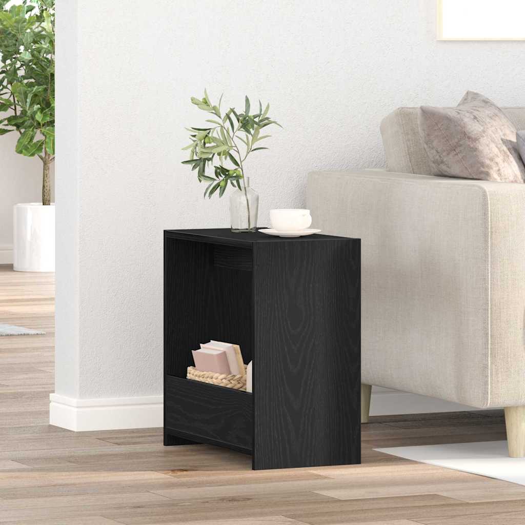 vidaXL Stolik boczny Czarny Dąb 50 x 26 x 50 cm