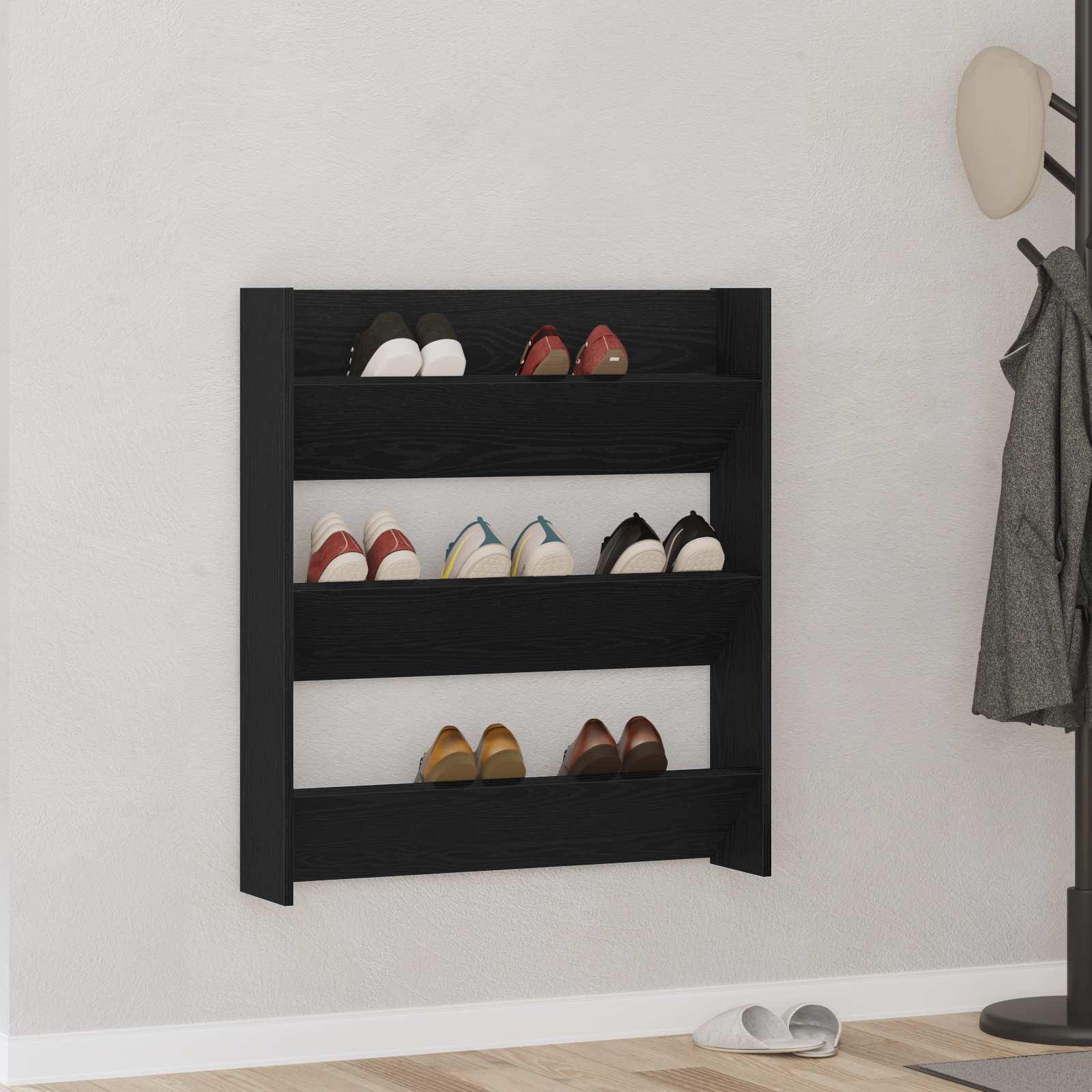 vidaXL Szafka na buty 80 x 18 x 90 cm Materiał drewnopochodny
