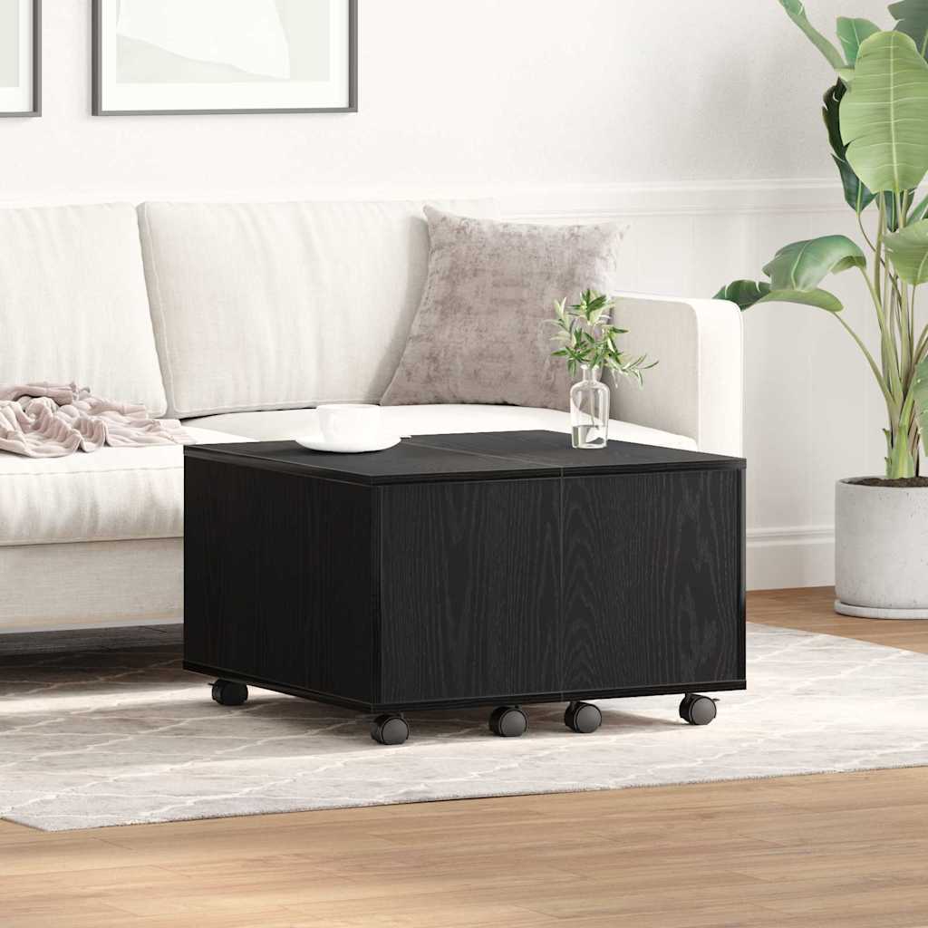 vidaXL Stolik kawowy Czarny Dąb 60 x 60 x 38 cm