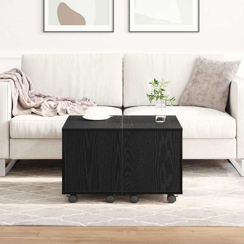 vidaXL Stolik kawowy Czarny Dąb 60 x 60 x 38 cm