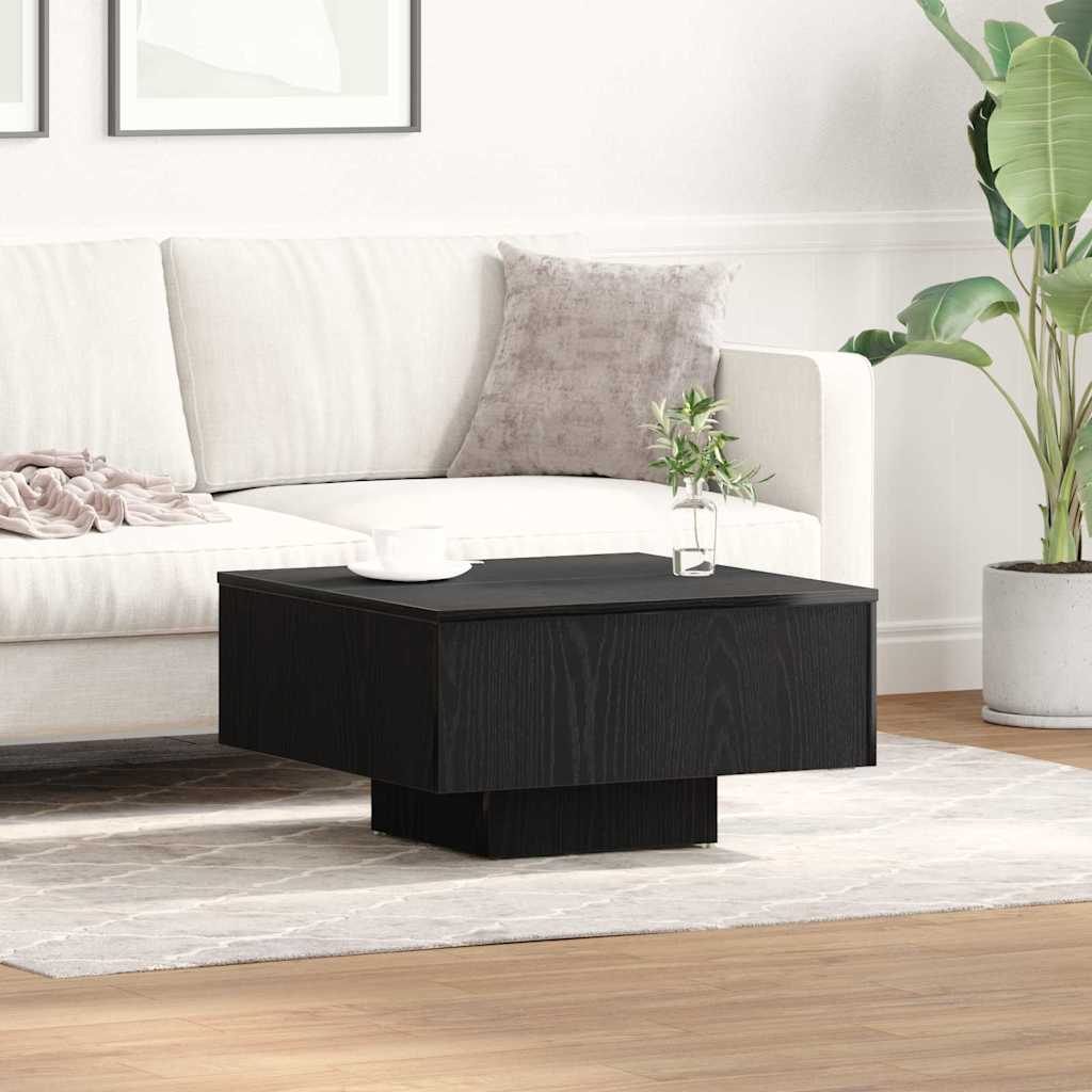 vidaXL Stolik kawowy Czarny Dąb 60 x 60 x 31,5 cm