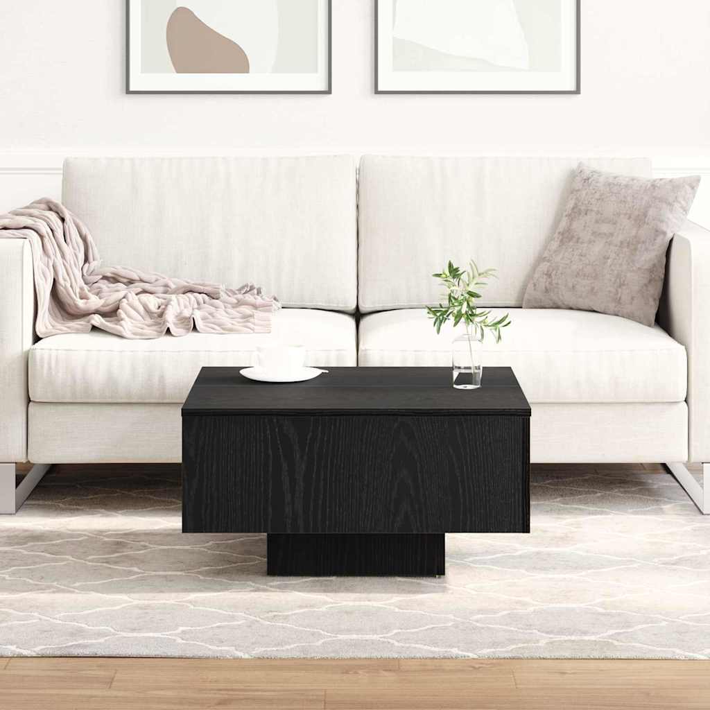 vidaXL Stolik kawowy Czarny Dąb 60 x 60 x 31,5 cm