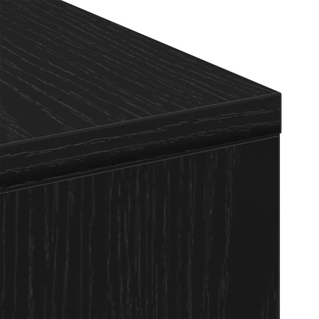 vidaXL Stolik kawowy Czarny Dąb 90 x 90 x 28 cm