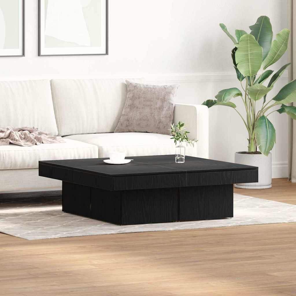 vidaXL Stolik kawowy Czarny Dąb 90 x 90 x 28 cm