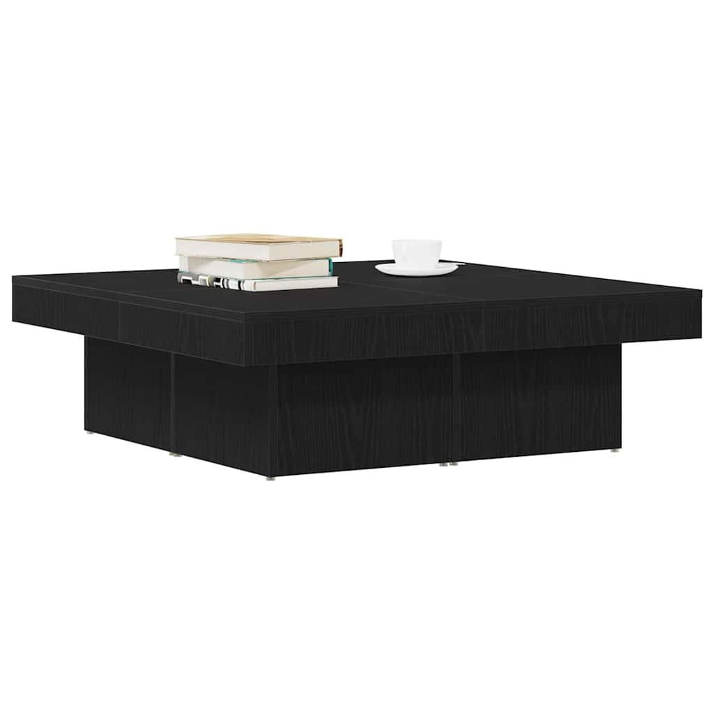 vidaXL Stolik kawowy Czarny Dąb 90 x 90 x 28 cm