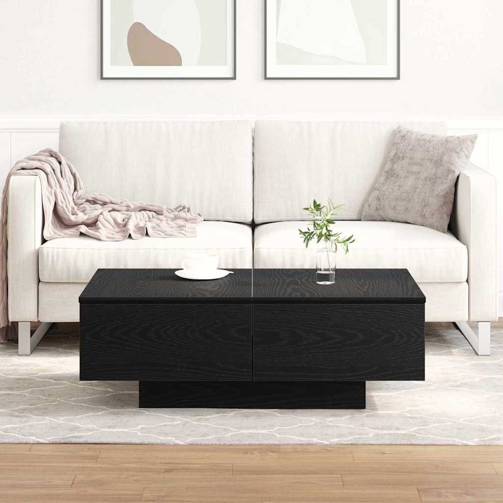 vidaXL Stolik kawowy Czarny Dąb 90 x 60 x 31 cm