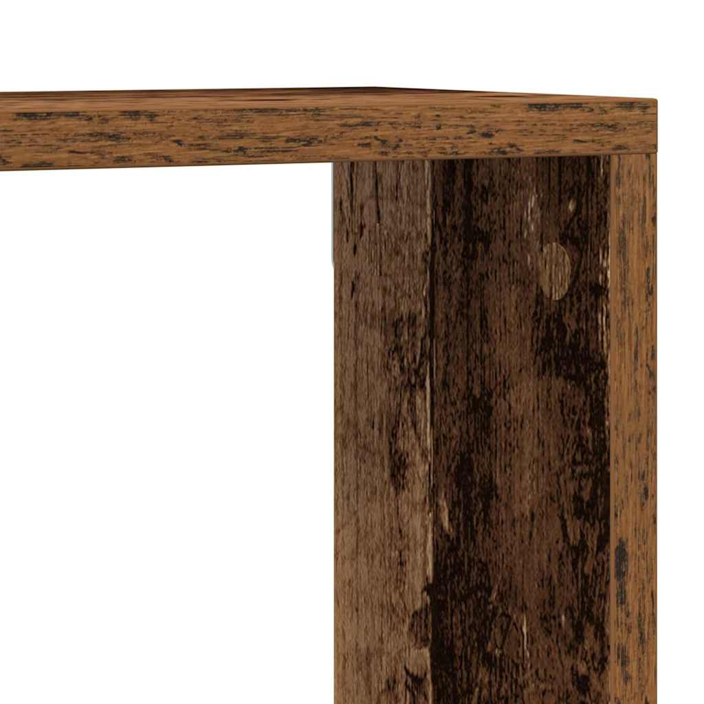 vidaXL Półki ścienne z półką 4 pcs Stare drewno 80 x 15 x 26 cm