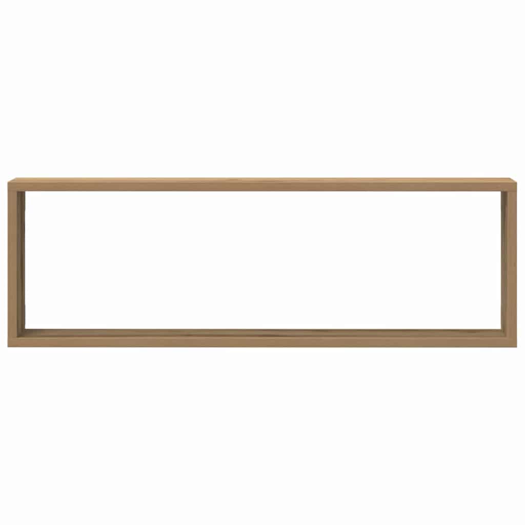 vidaXL Półki ścienne z półką 2 pcs Dąb rzemieślniczy 80 x 15 x 26 cm