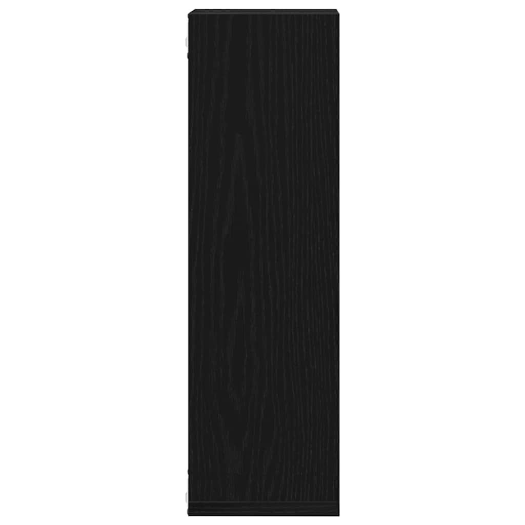 vidaXL Półka ścienna z półką 2 pcs Czarny Dąb 50 x 15 x 85 cm