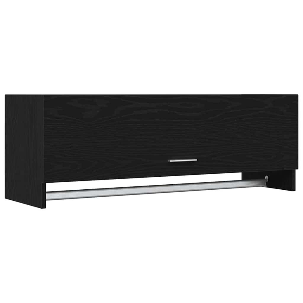 vidaXL Garderoba Czarny Dąb 100 x 32,5 x 35 cm Materiał drewnopochodny