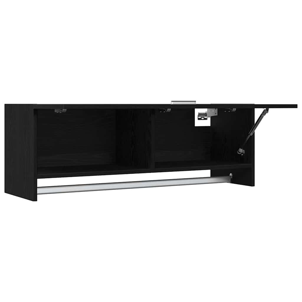 vidaXL Garderoba Czarny Dąb 100 x 32,5 x 35 cm Materiał drewnopochodny