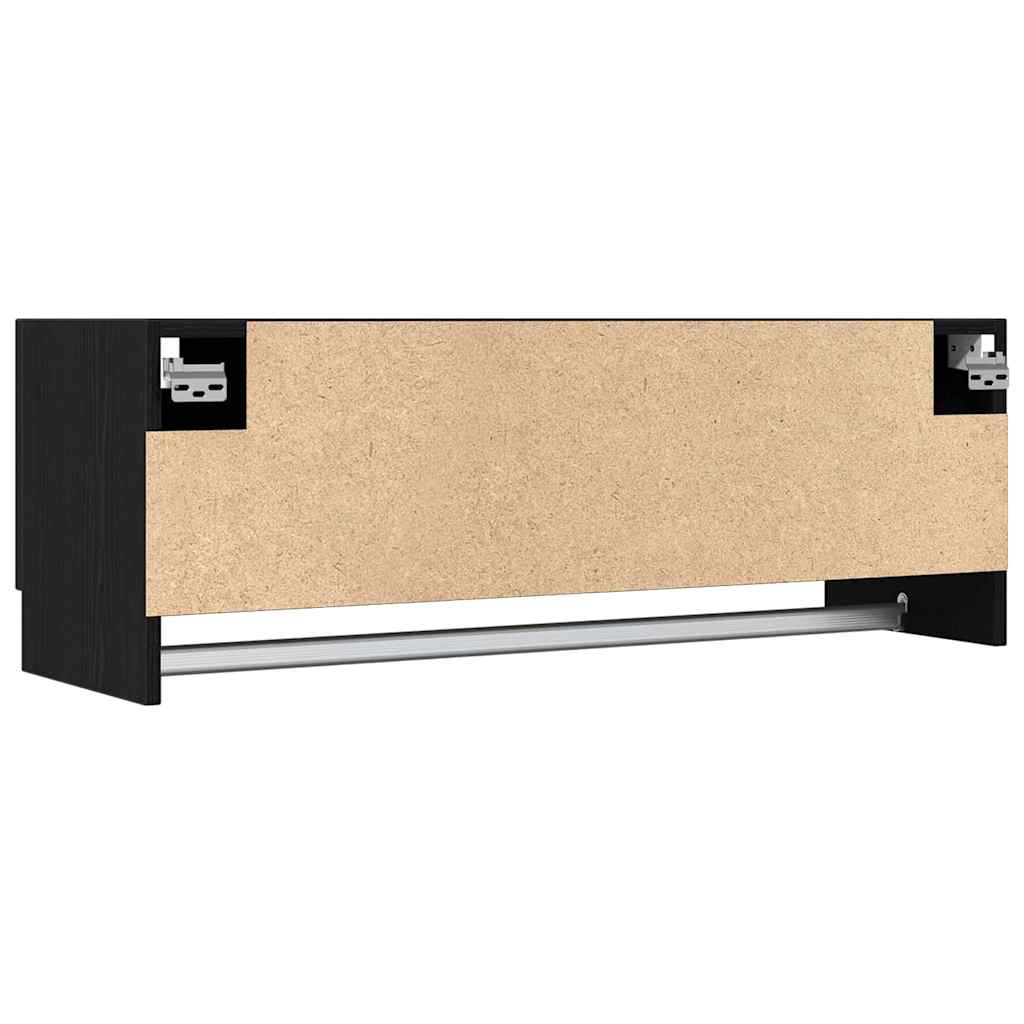 vidaXL Garderoba Czarny Dąb 100 x 32,5 x 35 cm Materiał drewnopochodny