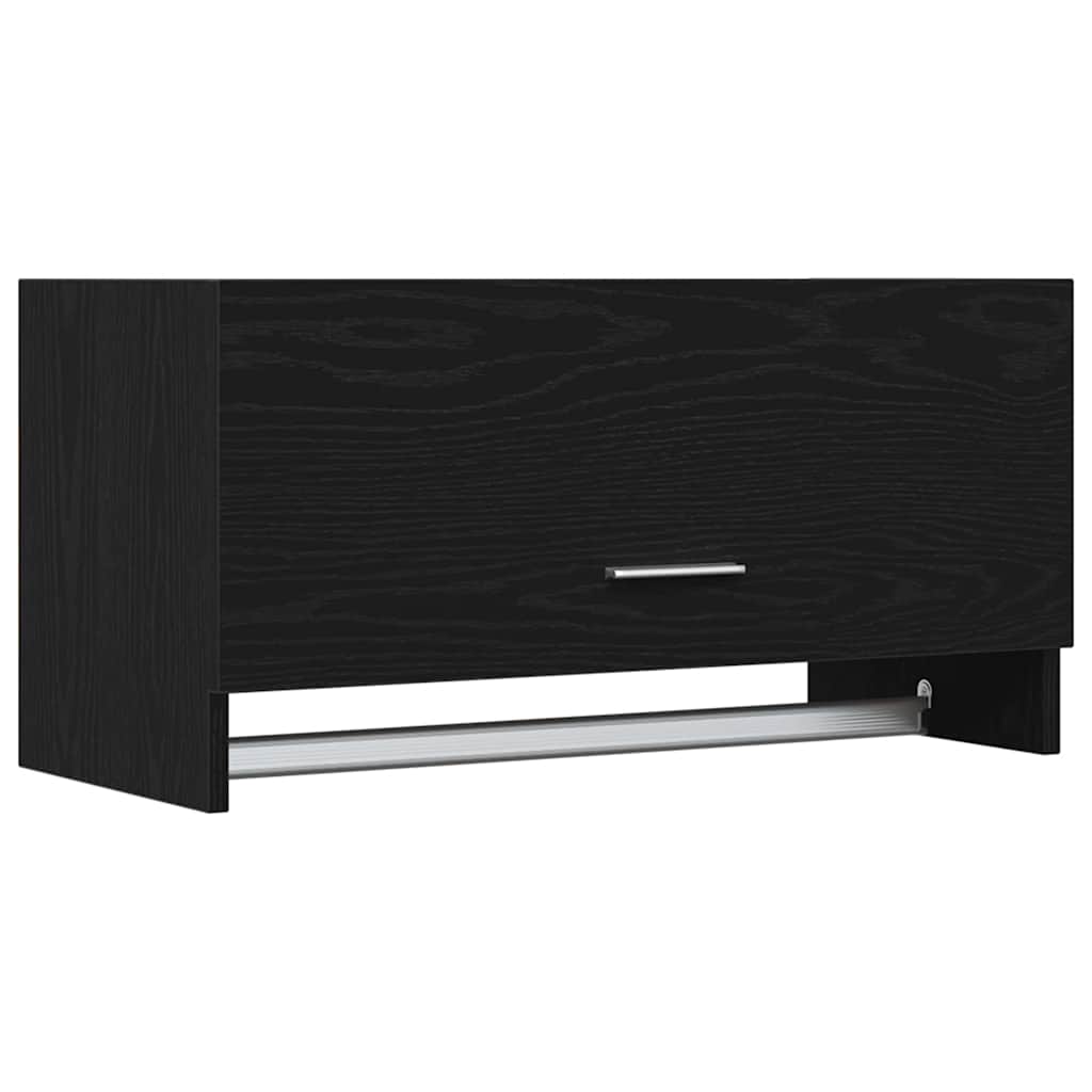vidaXL Garderoba Czarny Dąb 70 x 32,5 x 35 cm Materiał drewnopochodny