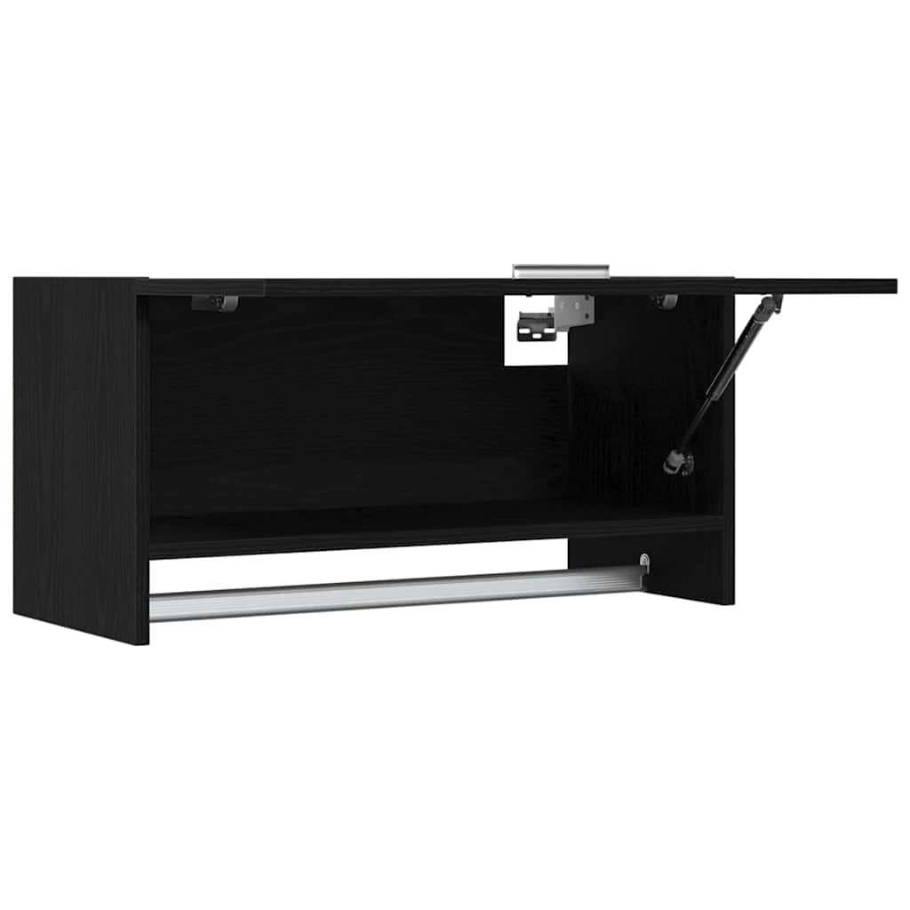 vidaXL Garderoba Czarny Dąb 70 x 32,5 x 35 cm Materiał drewnopochodny