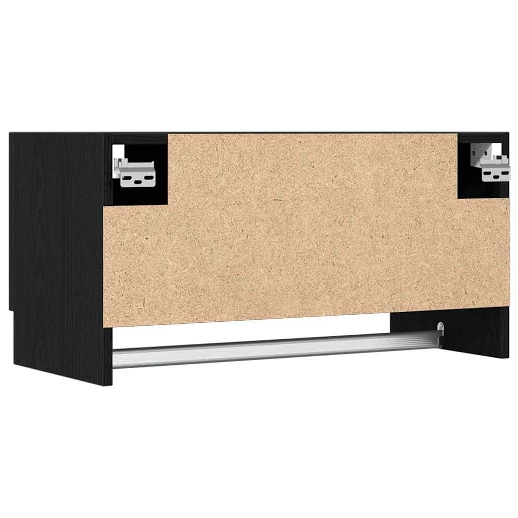vidaXL Garderoba Czarny Dąb 70 x 32,5 x 35 cm Materiał drewnopochodny