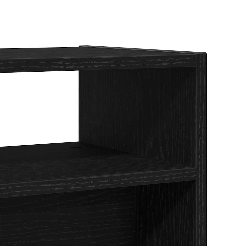 vidaXL Konsola Czarny Dąb 78 x 30 x 80 cm Materiał drewnopochodny