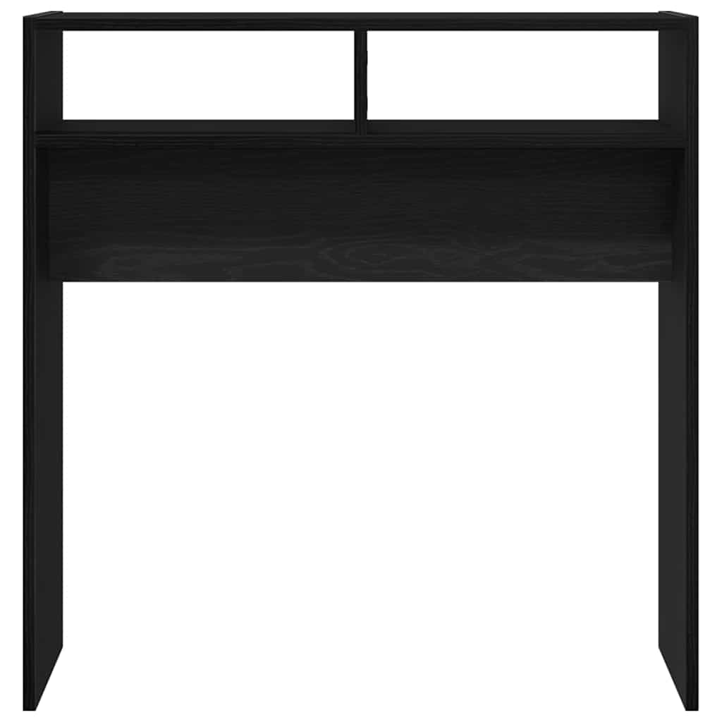 vidaXL Konsola Czarny Dąb 78 x 30 x 80 cm Materiał drewnopochodny