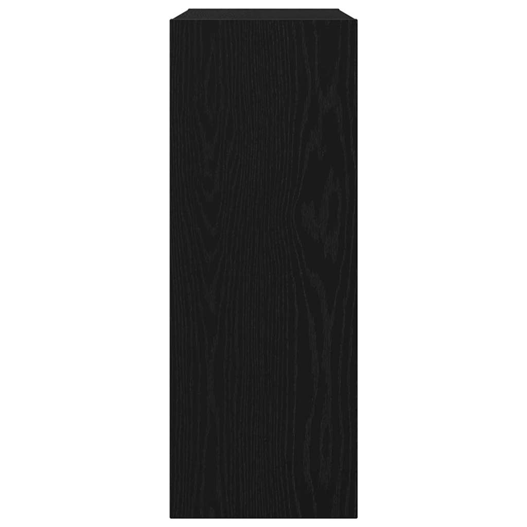 vidaXL Konsola Czarny Dąb 78 x 30 x 80 cm Materiał drewnopochodny