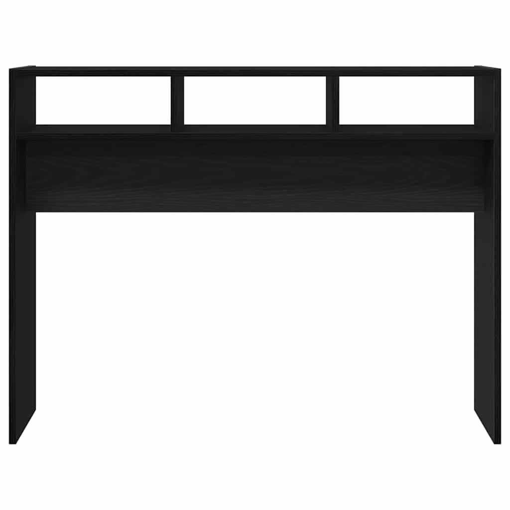 vidaXL Konsola Czarny dąb 105 x 30 x 80 cm Materiał drewnopochodny