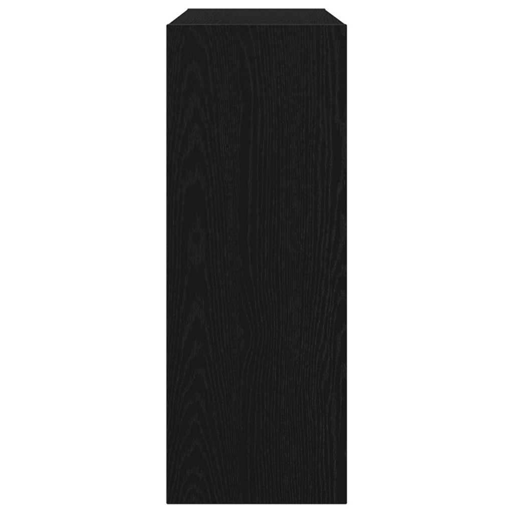 vidaXL Konsola Czarny dąb 105 x 30 x 80 cm Materiał drewnopochodny