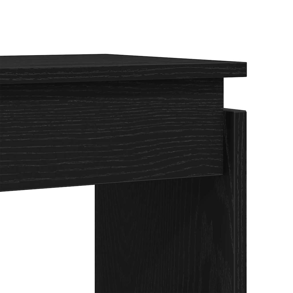 vidaXL Konsola Czarny Dąb 80 x 30 x 80 cm Materiał drewnopochodny