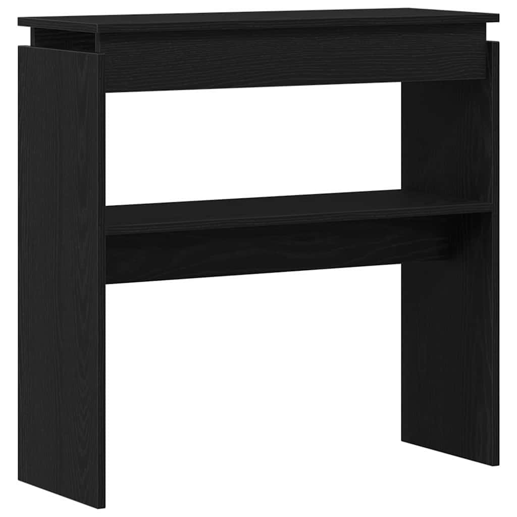 vidaXL Konsola Czarny Dąb 80 x 30 x 80 cm Materiał drewnopochodny