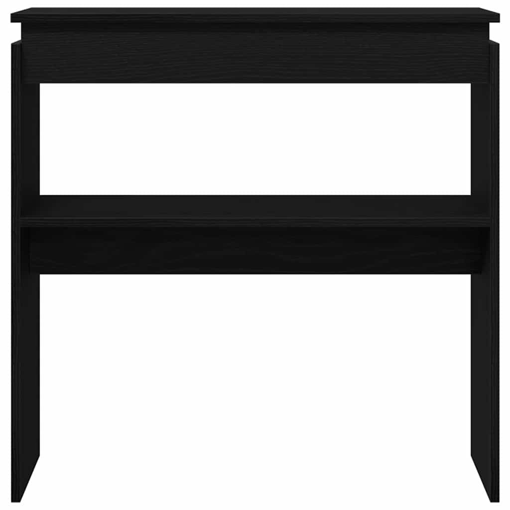 vidaXL Konsola Czarny Dąb 80 x 30 x 80 cm Materiał drewnopochodny