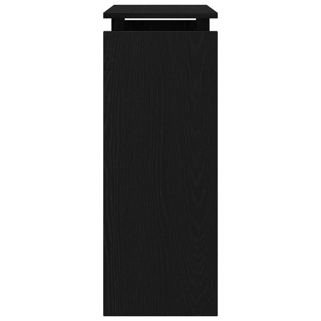vidaXL Konsola Czarny Dąb 80 x 30 x 80 cm Materiał drewnopochodny