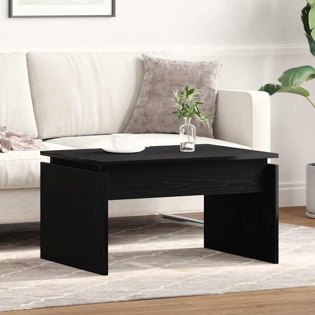vidaXL Stolik kawowy Czarny Dąb 68 x 50 x 38 cm