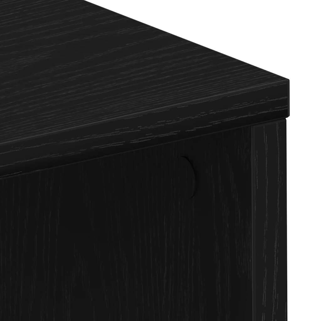 vidaXL Biurko Czarny Dąb 102,5 x 35 x 75 cm Materiał drewnopochodny
