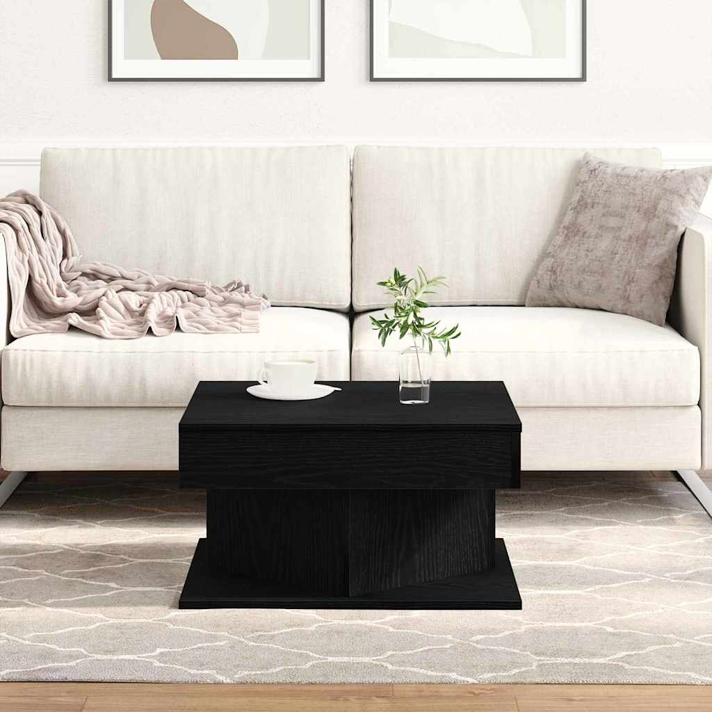 vidaXL Stolik kawowy Czarny Dąb 57 x 57 x 30 cm