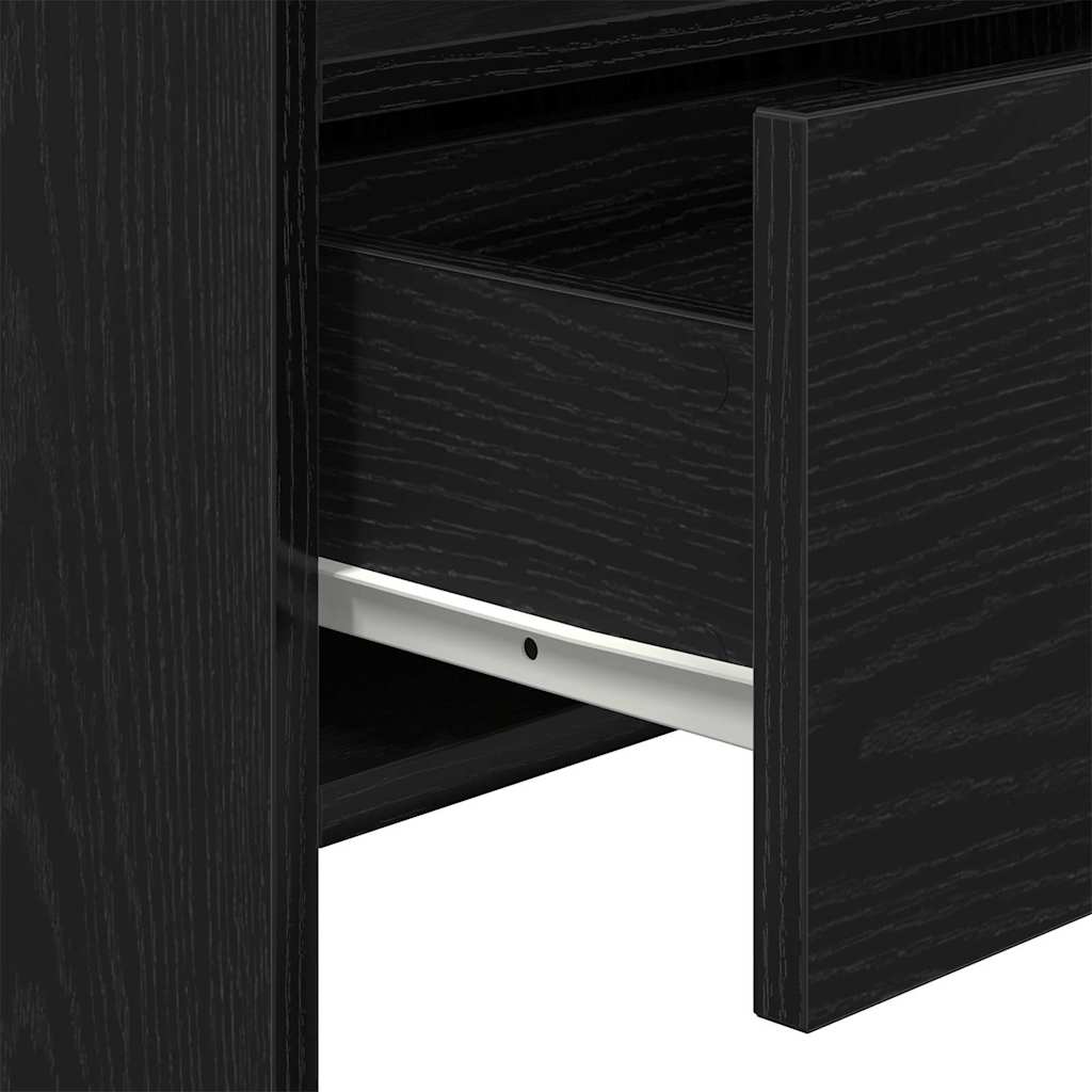 vidaXL Bufet Czarny Dąb 105 x 30 x 70 cm Materiał drewnopochodny