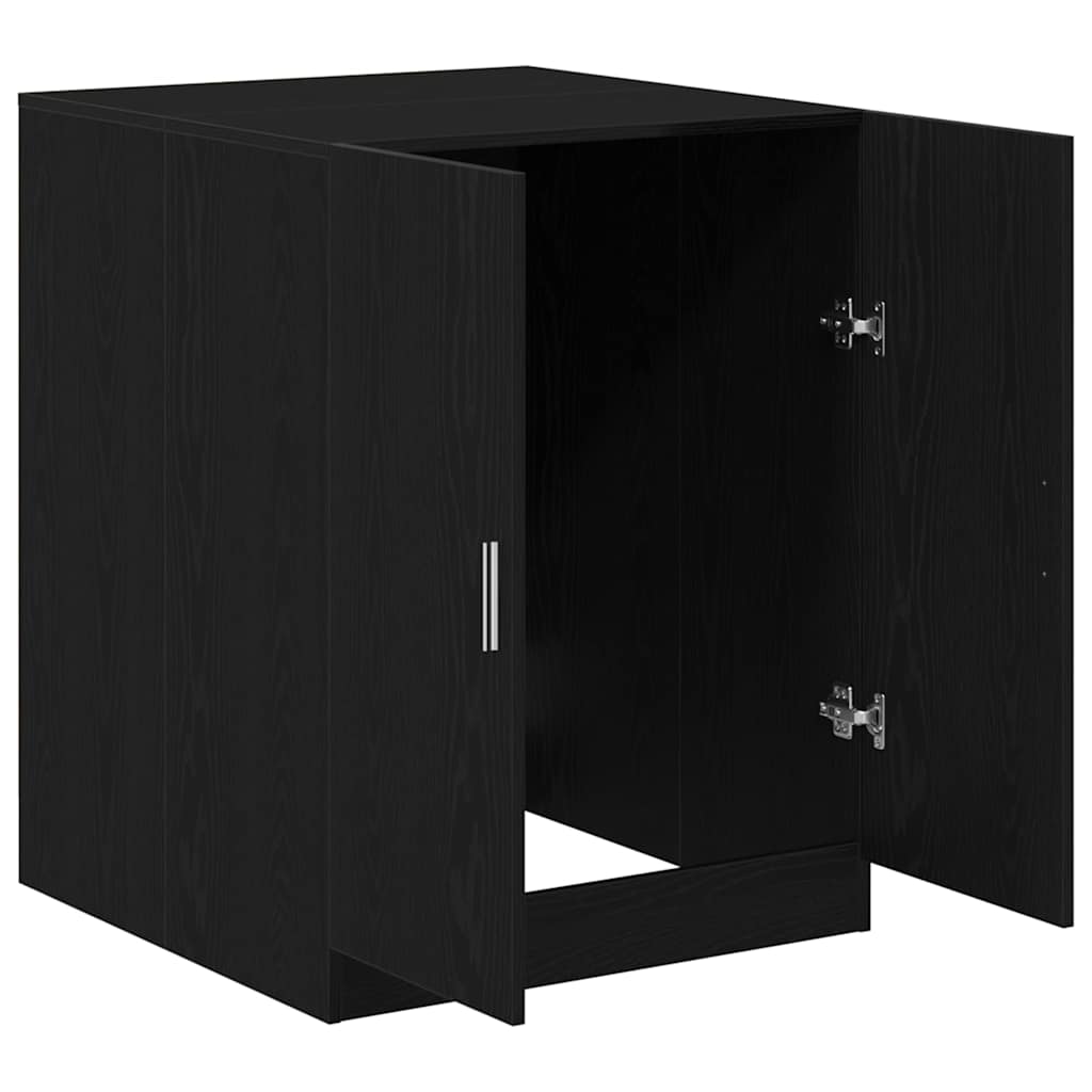 vidaXL Szafka na pralkę z drzwiami Czarny Dąb 70,5 x 71,5 x 91,5 cm