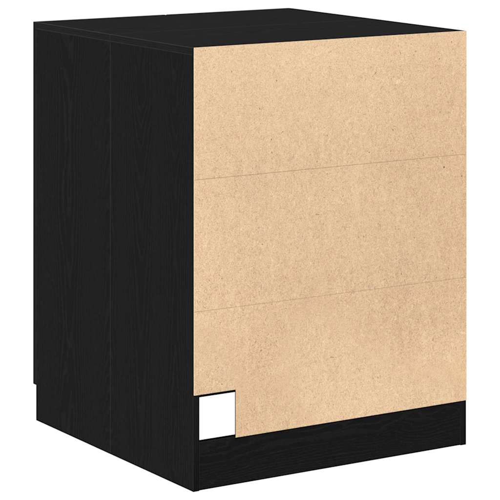 vidaXL Szafka na pralkę z drzwiami Czarny Dąb 70,5 x 71,5 x 91,5 cm