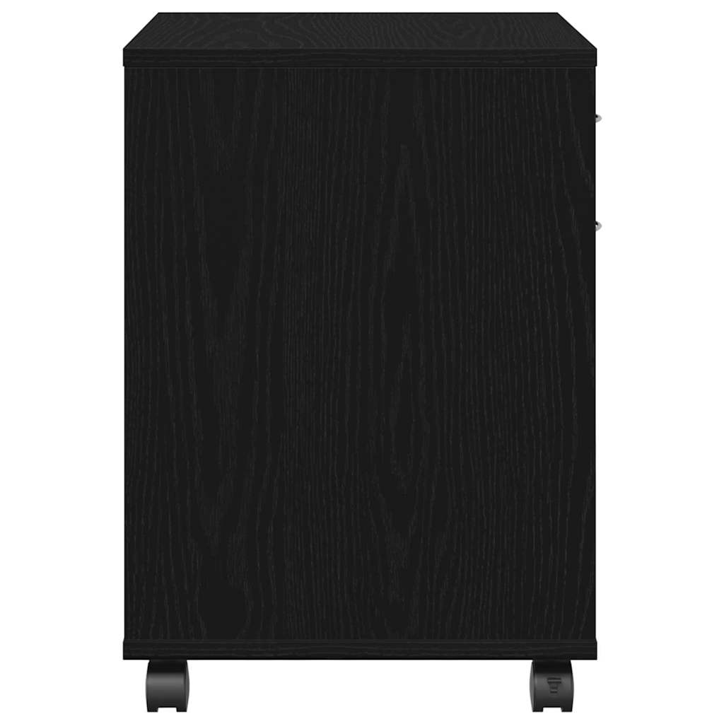 vidaXL Rolkowa szafka z kołem Czarny Dąb 45 x 38 x 54 cm