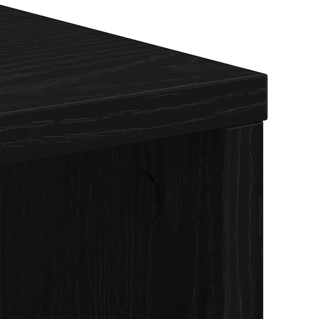 vidaXL Szafka do przechowywania z kołem Czarny Dąb 60 x 35 x 75 cm