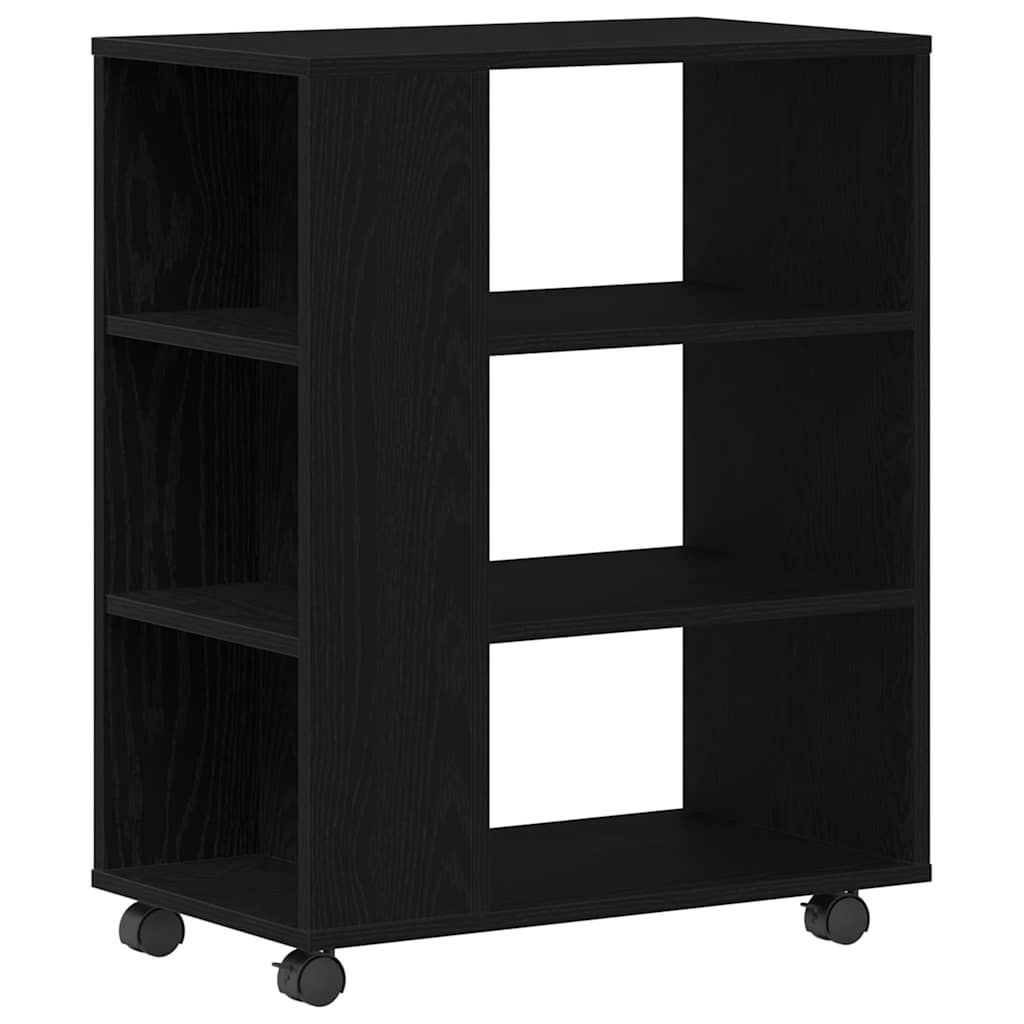vidaXL Szafka do przechowywania z kołem Czarny Dąb 60 x 35 x 75 cm