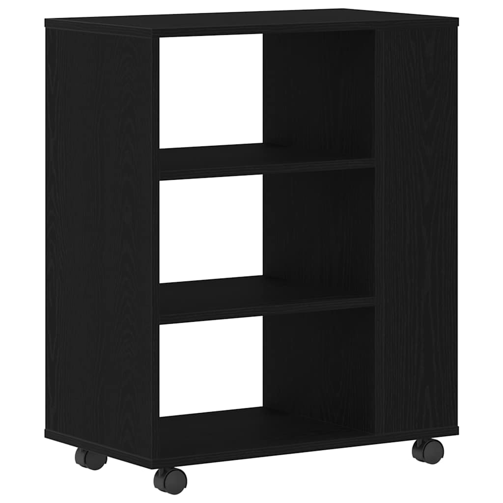 vidaXL Szafka do przechowywania z kołem Czarny Dąb 60 x 35 x 75 cm