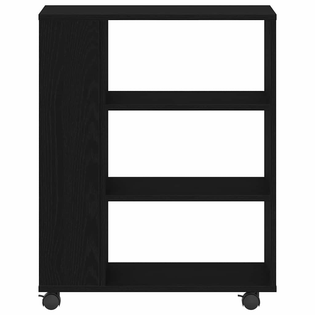 vidaXL Szafka do przechowywania z kołem Czarny Dąb 60 x 35 x 75 cm