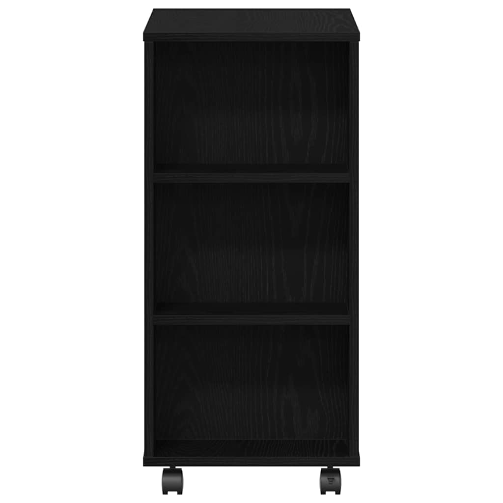 vidaXL Szafka do przechowywania z kołem Czarny Dąb 60 x 35 x 75 cm