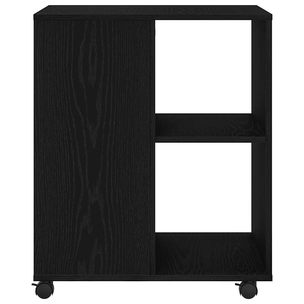 vidaXL Szafka do przechowywania z kołem Czarny Dąb 60 x 53 x 72,5 cm