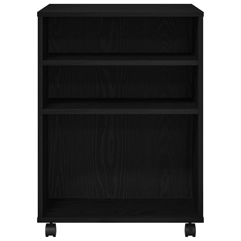 vidaXL Szafka do przechowywania z kołem Czarny Dąb 60 x 53 x 72,5 cm