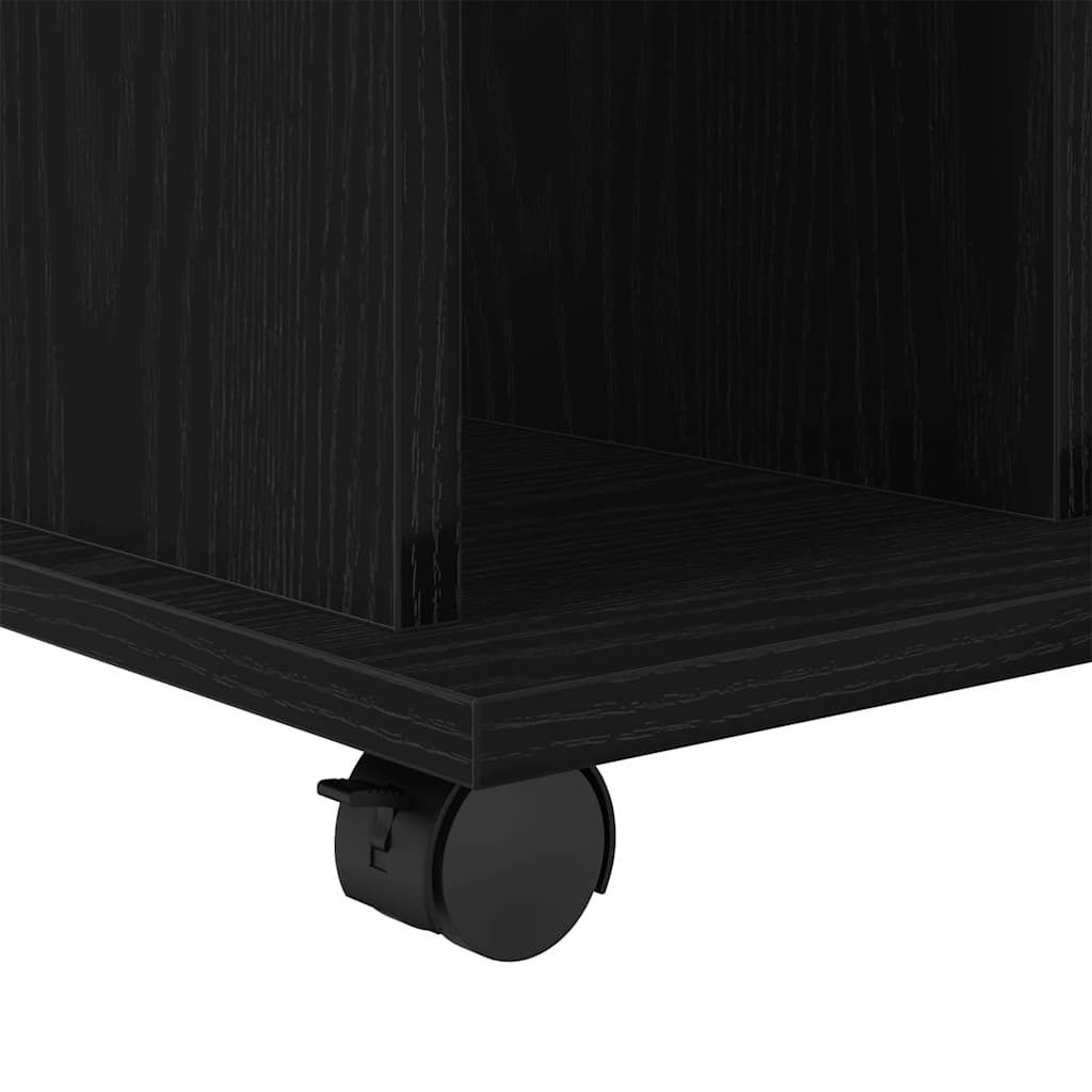vidaXL Rolkowa szafka z kołem Czarny Dąb 60 x 45 x 55 cm