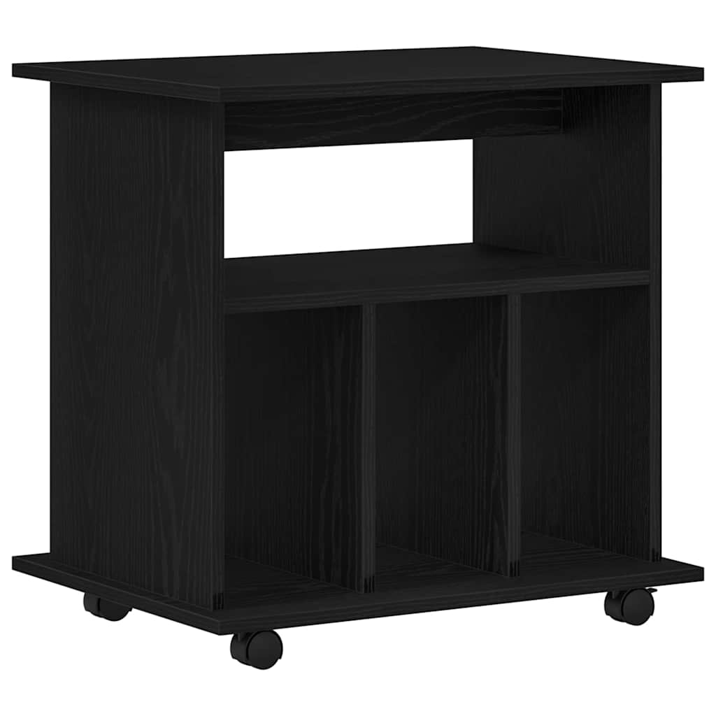 vidaXL Rolkowa szafka z kołem Czarny Dąb 60 x 45 x 55 cm
