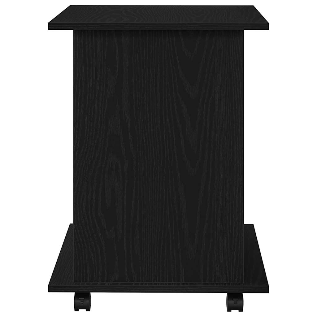 vidaXL Rolkowa szafka z kołem Czarny Dąb 60 x 45 x 55 cm