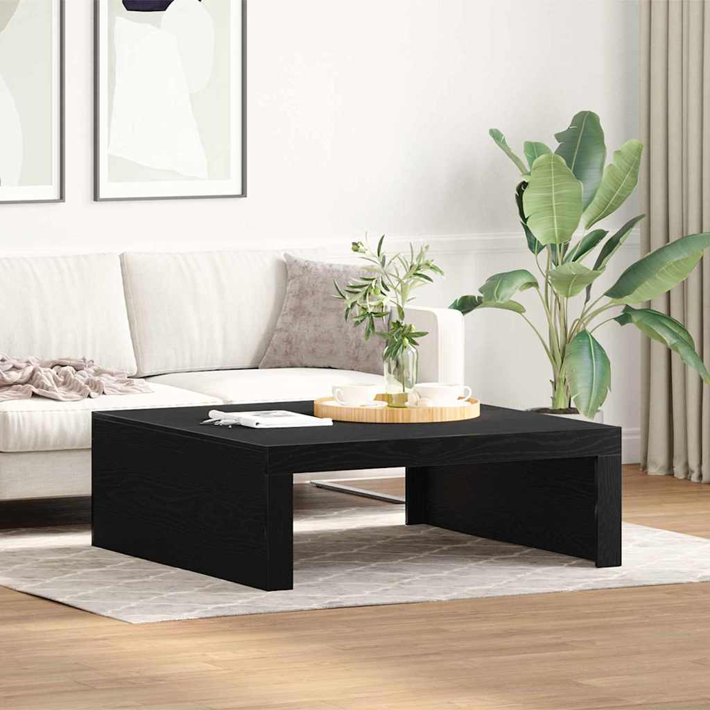 vidaXL Stolik kawowy Czarny Dąb 100 x 100 x 35 cm