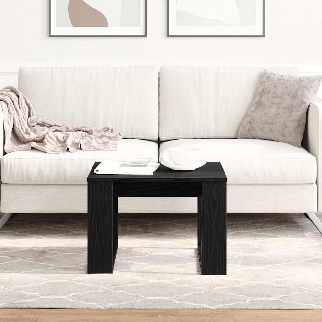 vidaXL Stolik kawowy Czarny Dąb 50 x 50 x 35 cm