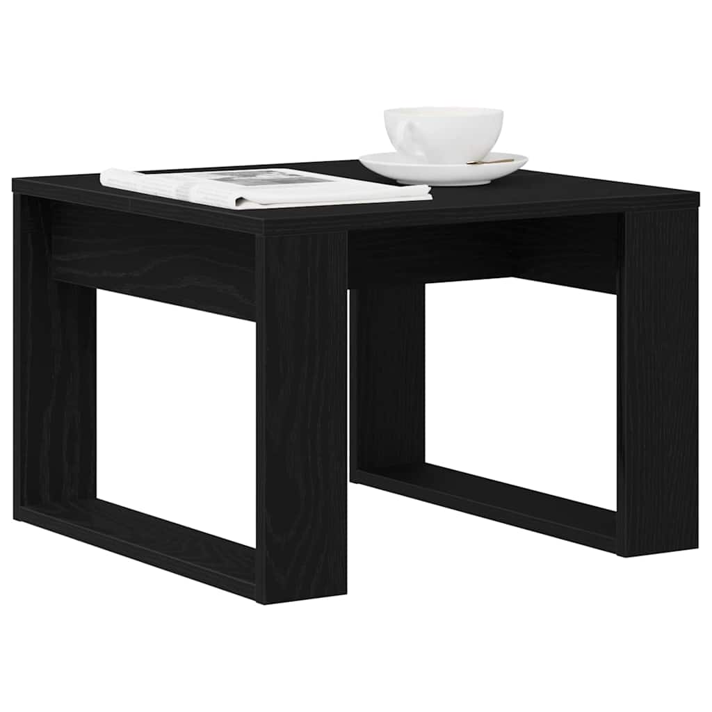 vidaXL Stolik kawowy Czarny Dąb 50 x 50 x 35 cm